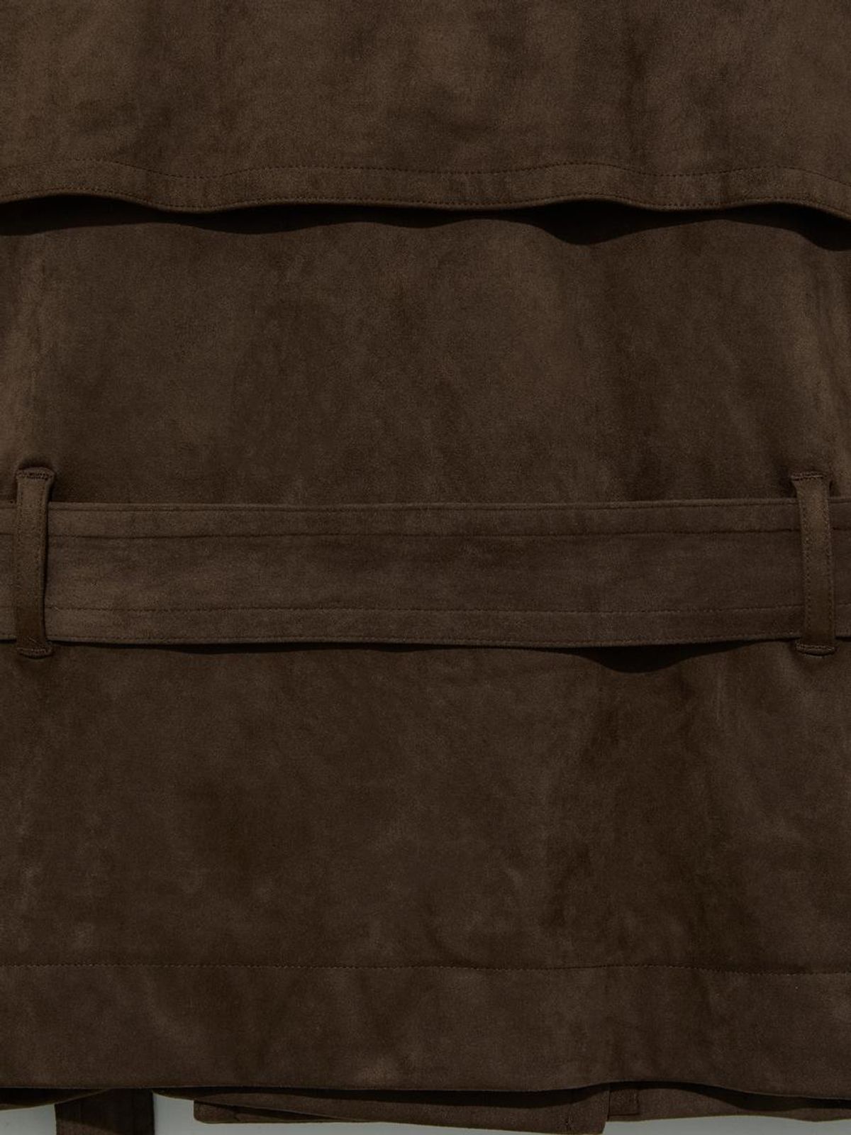 글로니(GLOWNY) MUTE SUEDE TRENCH JACKET (BROWN)