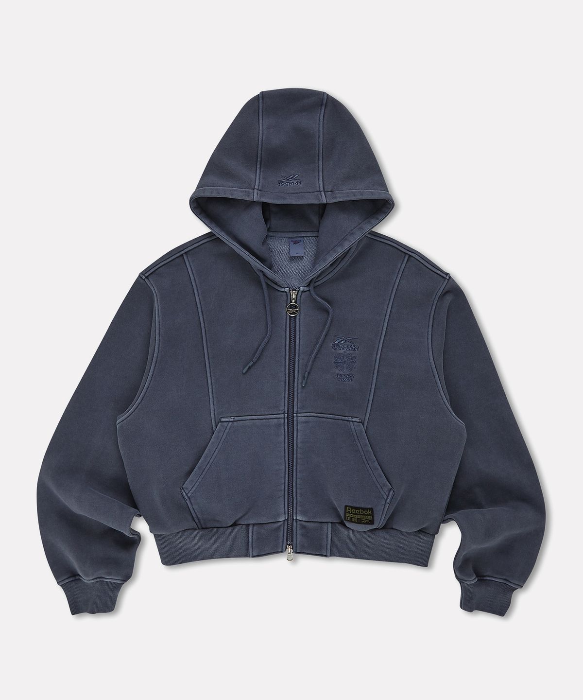 리복(REEBOK) 가먼트다잉 스타크레스트 후드 집업 (W) - 인디고