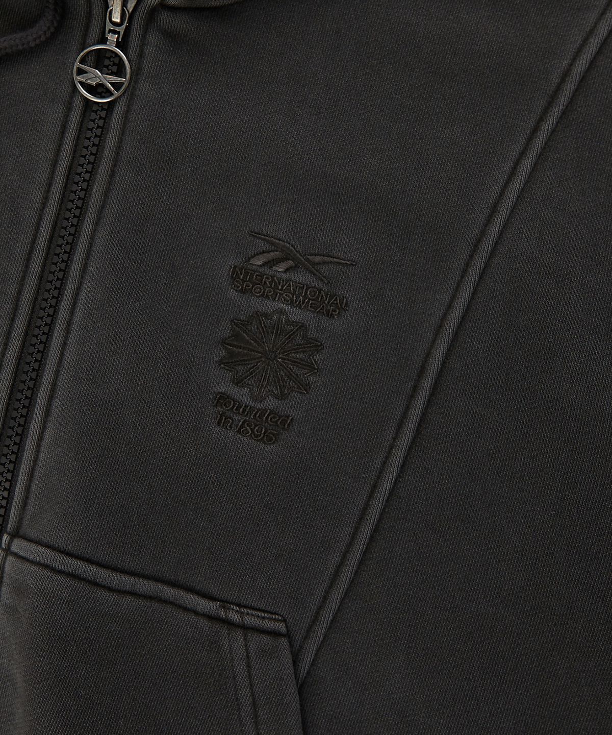 리복(REEBOK) 가먼트다잉 스타크레스트 후드 집업 (W) - 차콜