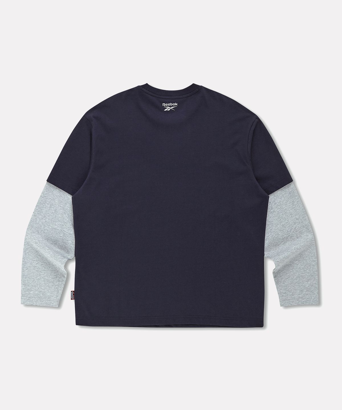 리복(REEBOK) 레거시 로고 레이어드 긴팔티 - 네이비