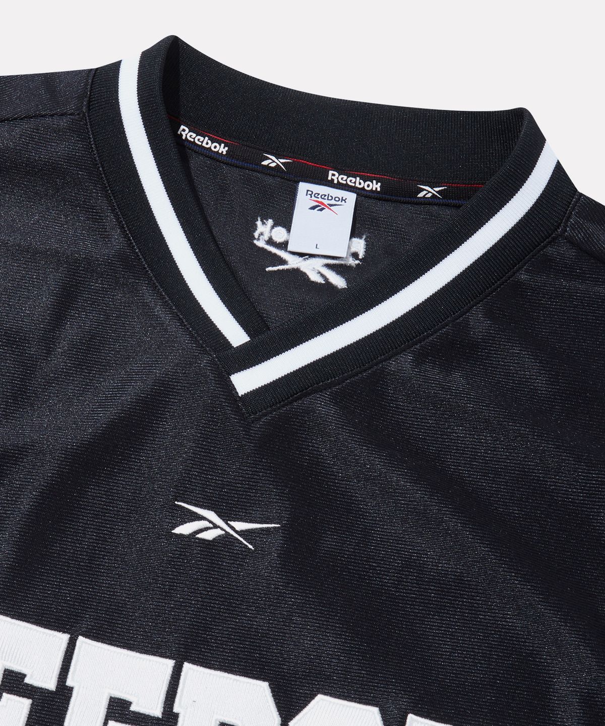 리복(REEBOK) 트랙 저지 레이어드 긴팔티 - 블랙