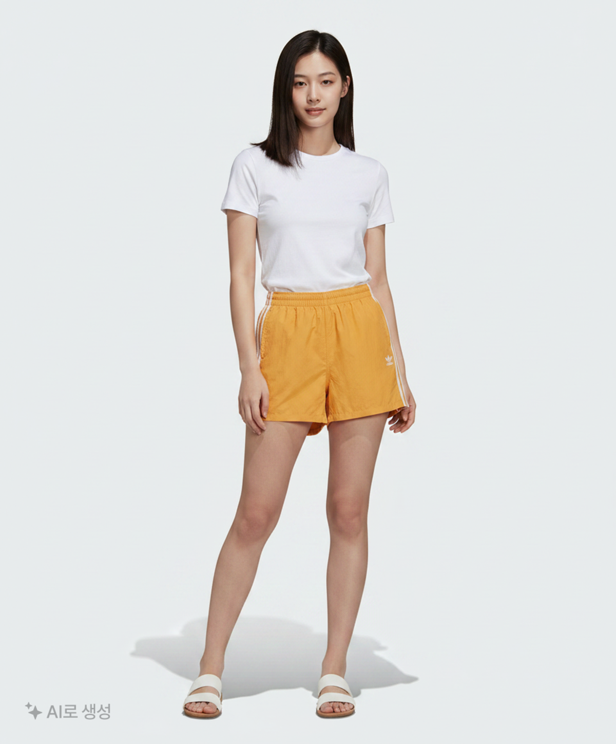 아디다스(ADIDAS) 3ST 스윔 숏 팬츠 - 오렌지 / GN3525 L
