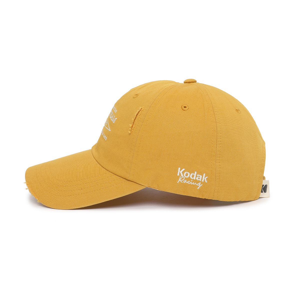 코닥(KODAK) 빈티지 데미지 워싱 볼캡 YELLOW