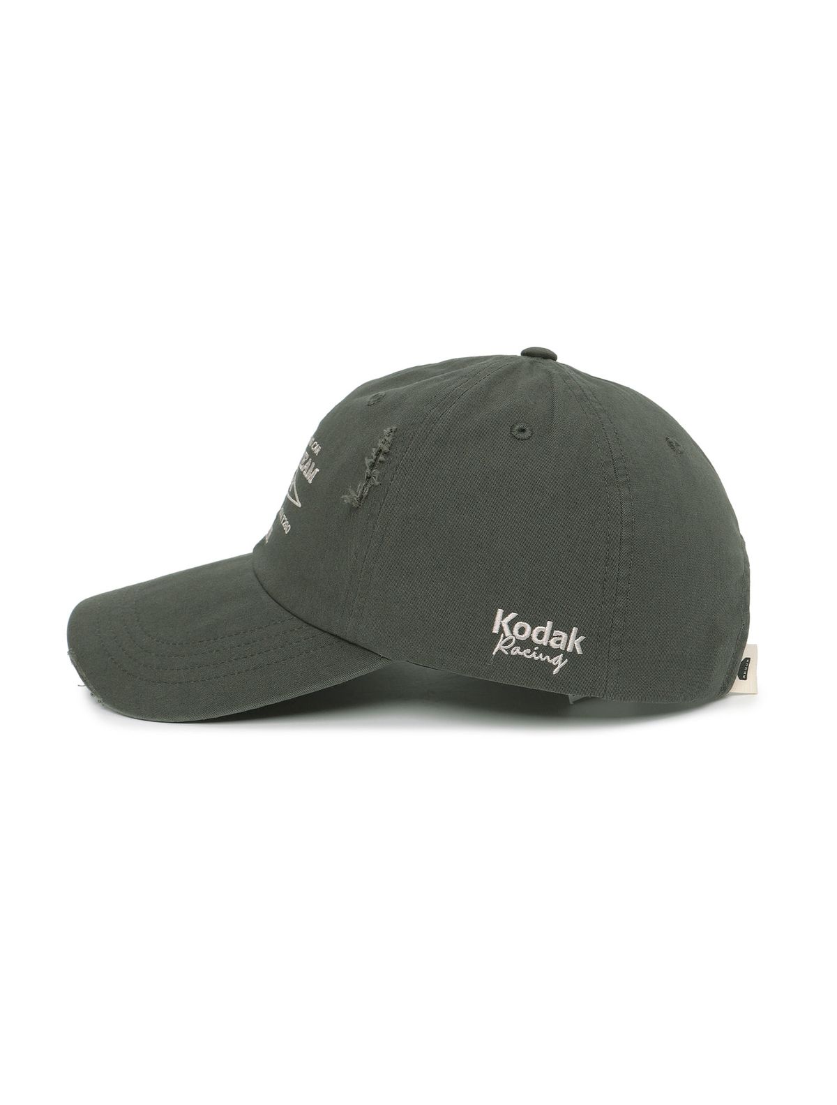 코닥(KODAK) 빈티지 데미지 워싱 볼캡 CHARCOAL