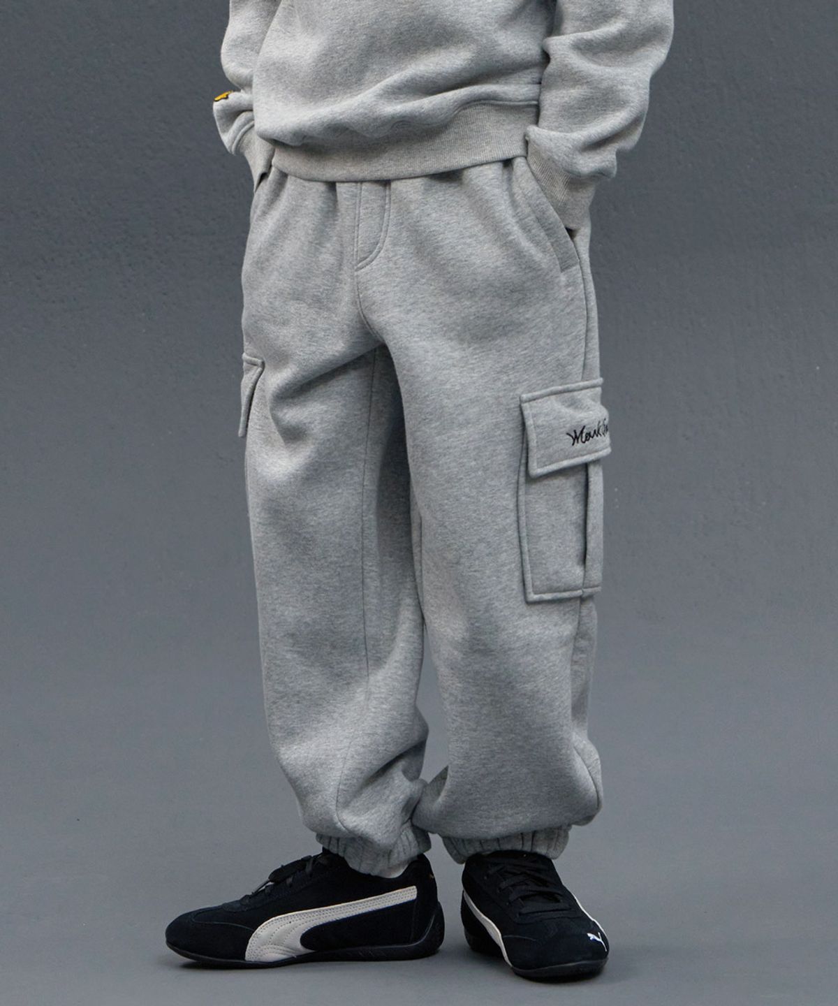 마크곤잘레스 키즈(MARK GONZALES KIDS) 곤잘레스 후다 포켓 조거 팬츠_멜란지그레이_MG54PJ03MG