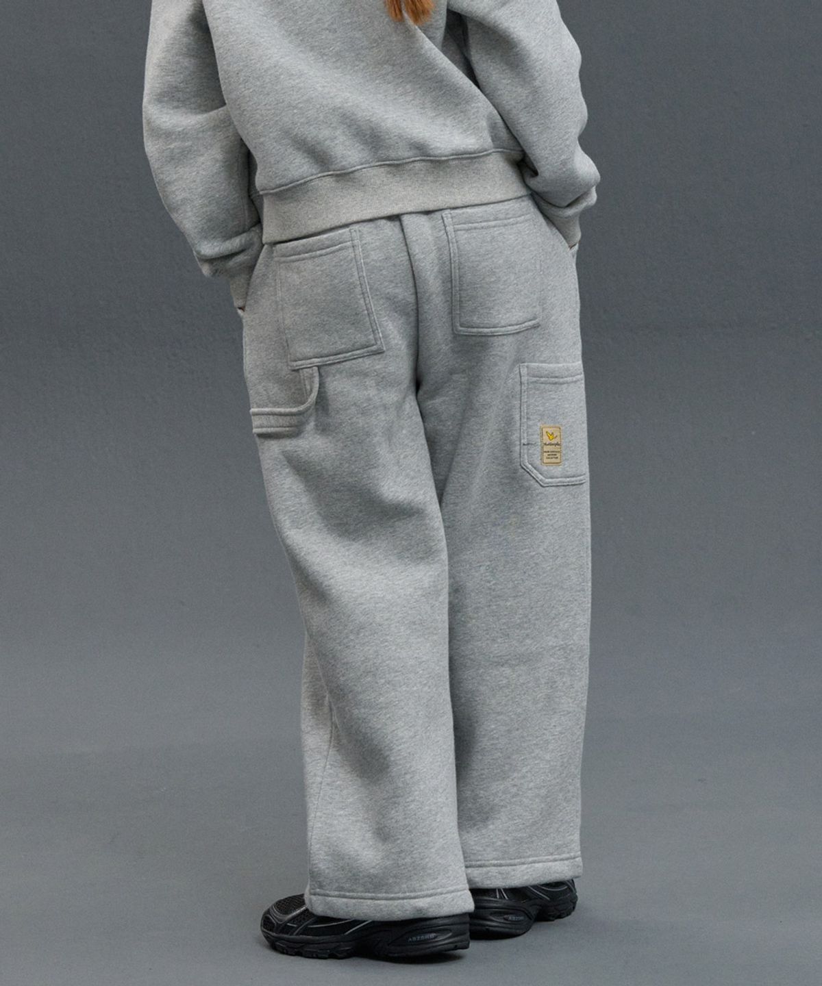 마크곤잘레스 키즈(MARK GONZALES KIDS) 곤잘레스 핀턱 와이드 팬츠_멜란지그레이_MG54PJ06MG