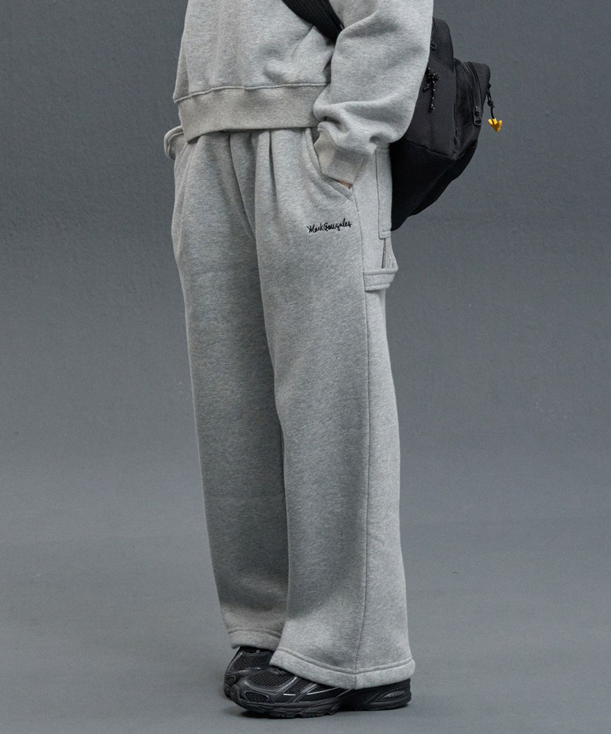 마크곤잘레스 키즈(MARK GONZALES KIDS) 곤잘레스 핀턱 와이드 팬츠_멜란지그레이_MG54PJ06MG