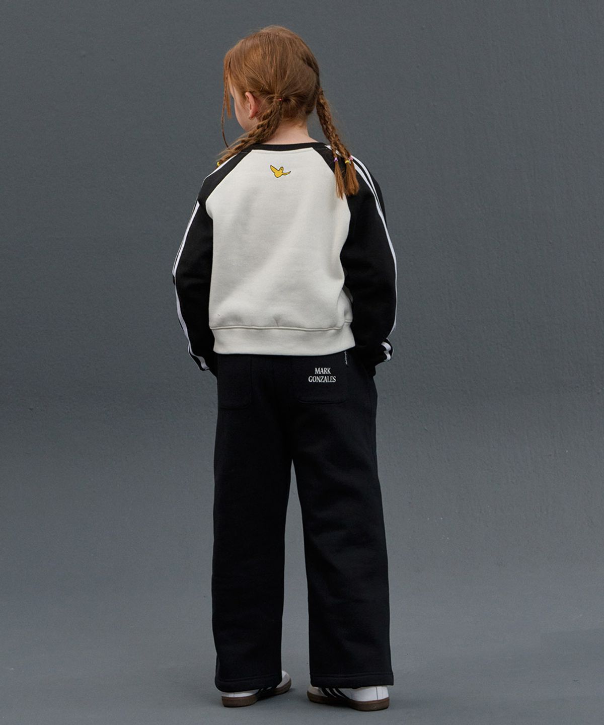 마크곤잘레스 키즈(MARK GONZALES KIDS) 곤잘레스 엔젤 핀턱 와이드 팬츠_블랙_MG54PJ51BK
