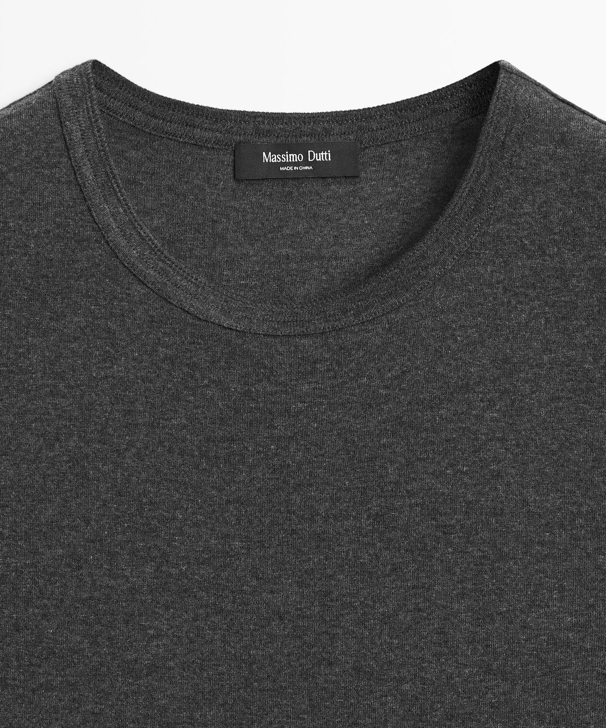마시모두띠(MASSIMO DUTTI) 울 혼방 더블 피니시 티셔츠