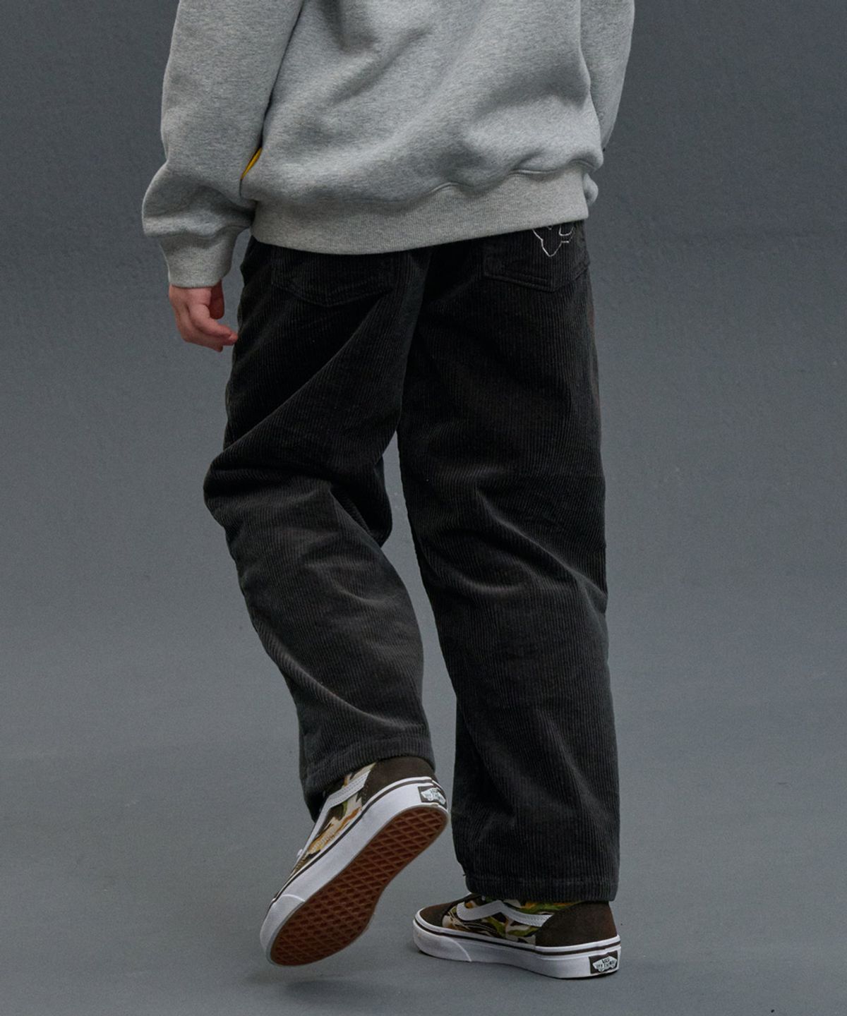마크곤잘레스 키즈(MARK GONZALES KIDS) 곤잘레스 코듀로이 배기 팬츠_그레이_MG54PT03GY