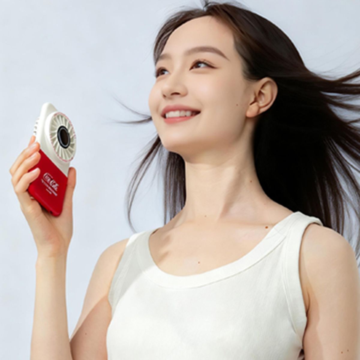 엔조이 코카콜라(ENJOY COCACOLA) 코카콜라 시그니처 접이식 휴대용 탁상 선풍기 CO-WFS05R
