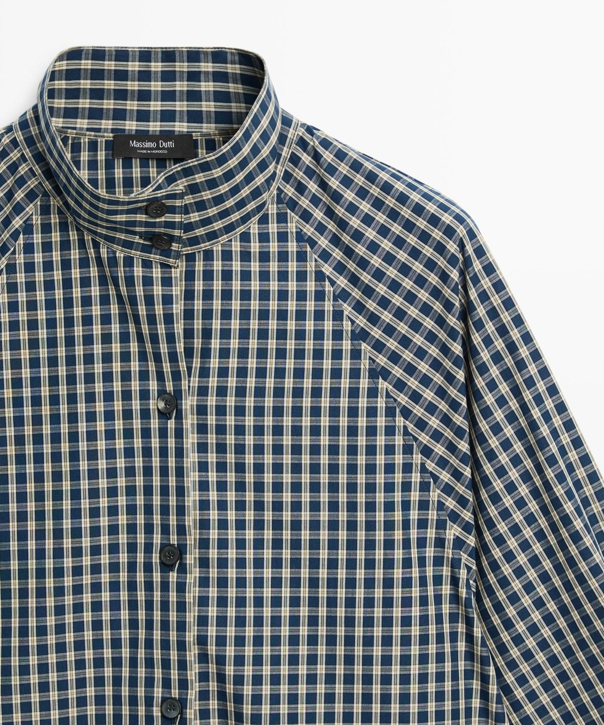 마시모두띠(MASSIMO DUTTI) 100% 코튼 체크 셔츠