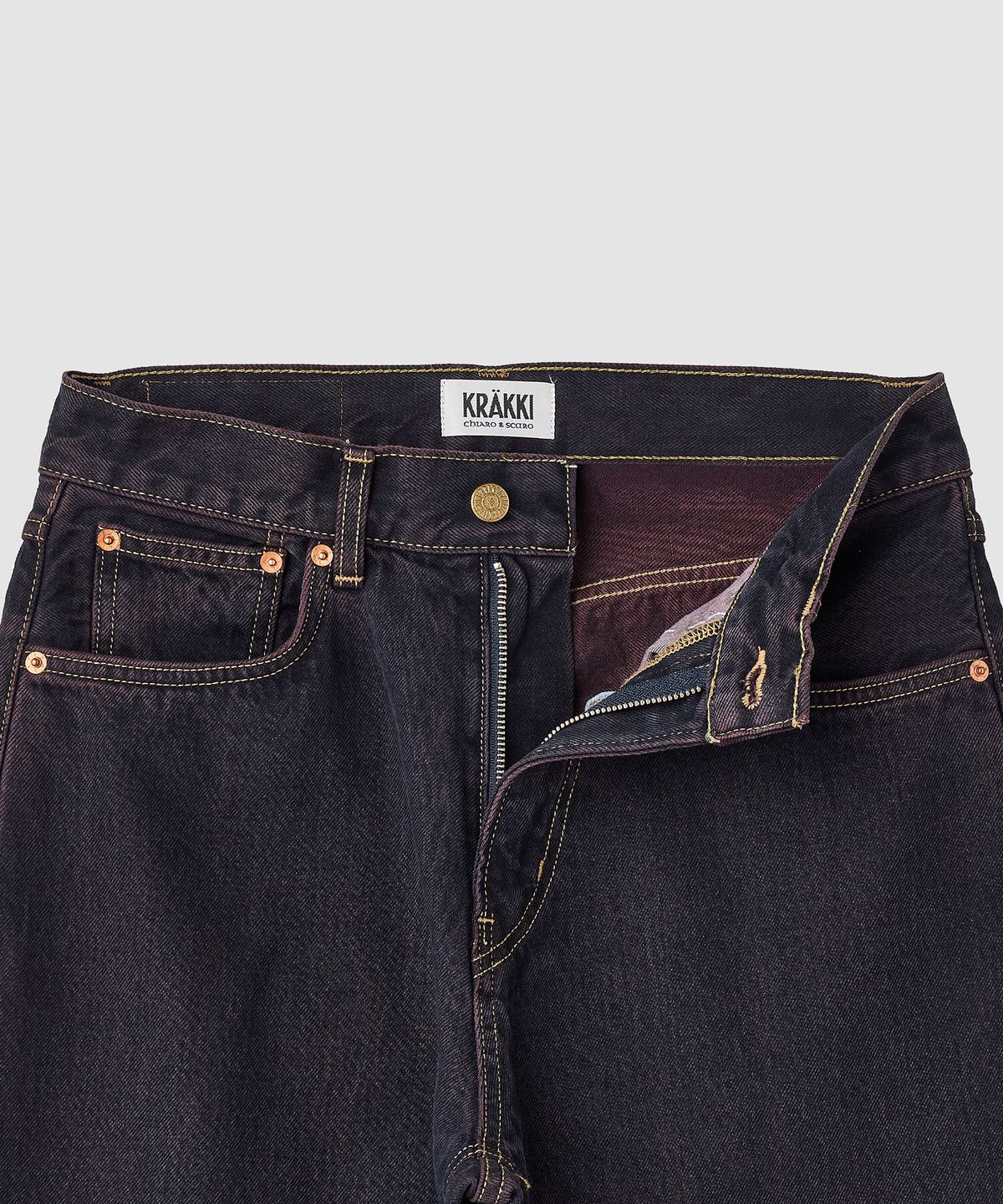 크래키(KRAKKI) [Women] Loose Fit Denim Pants_Dark Purple [KR266PWN952]