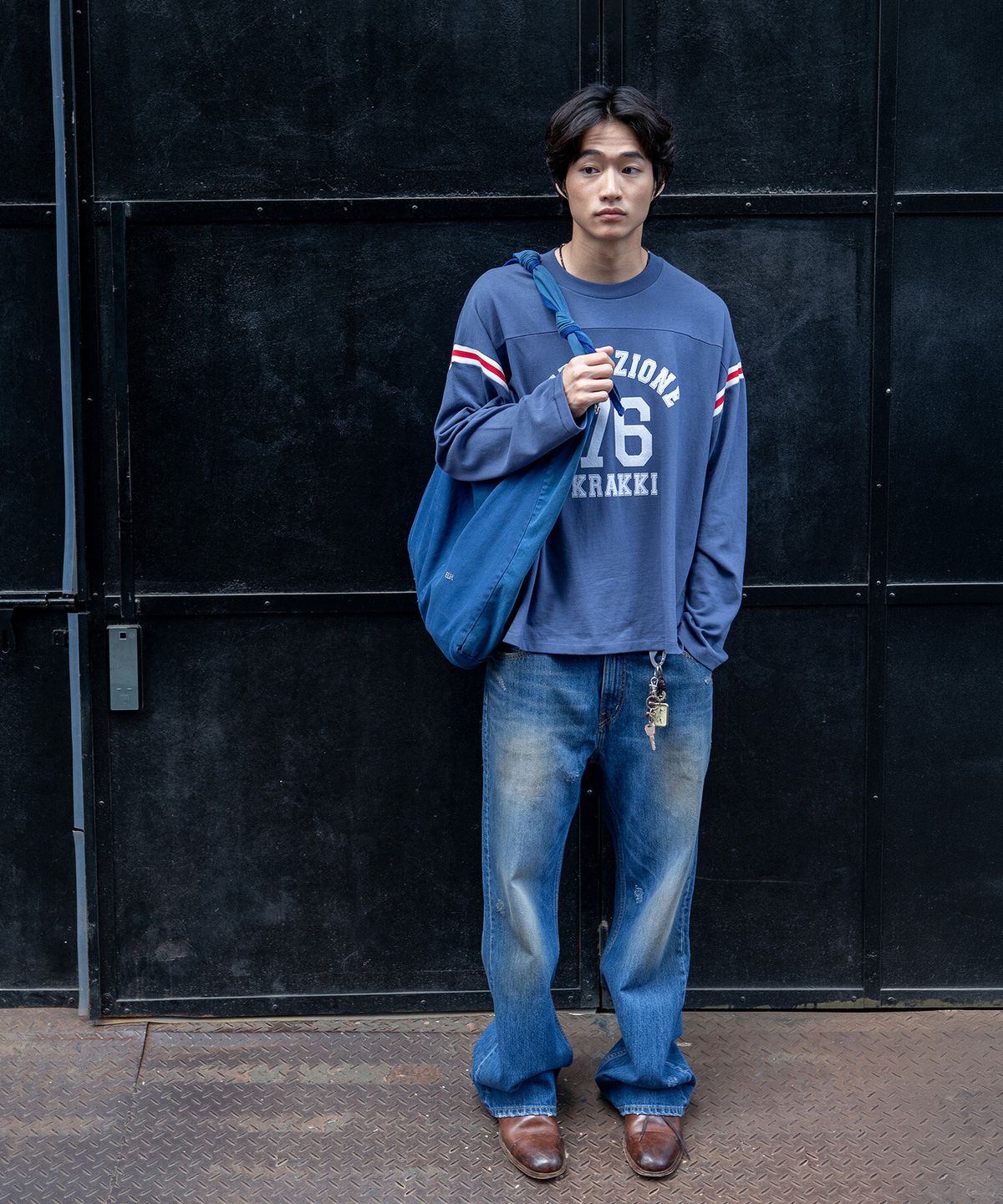 크래키(KRAKKI) [Unisex] Football L/S Tee_Blue [KR266PUT902]