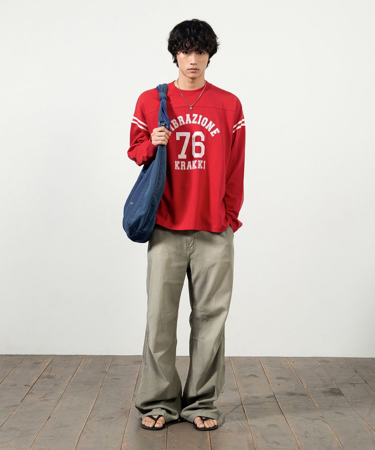 크래키(KRAKKI) [Unisex] Football L/S Tee_Red [KR266PUT901]