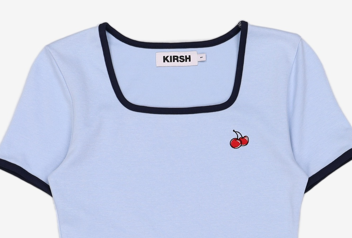 키르시(KIRSH) 스몰 체리 스퀘어넥 드레스 [스카이] 1
