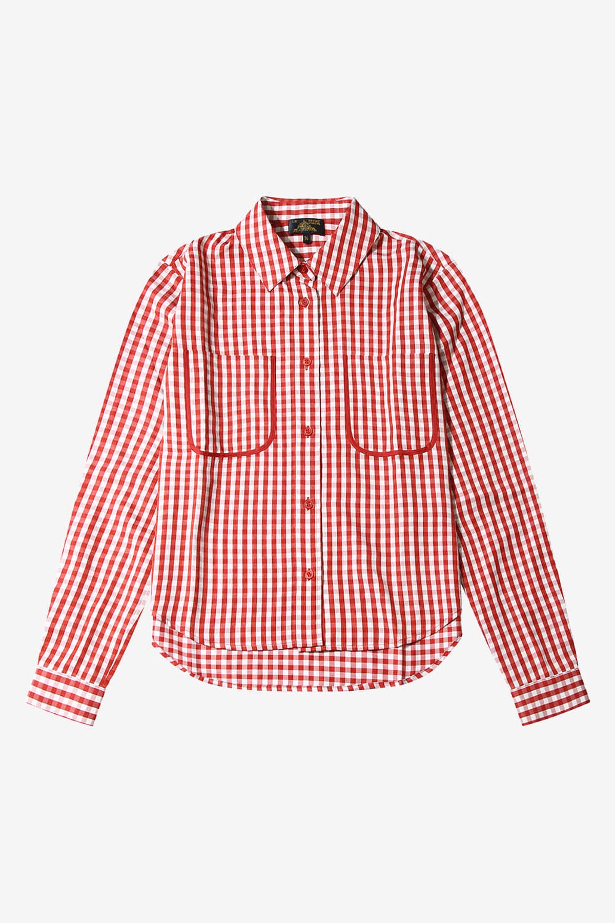 르몽생미셸(LE MONT ST MICHEL) CIBONEY-VICHY SHIRT_Burgundy