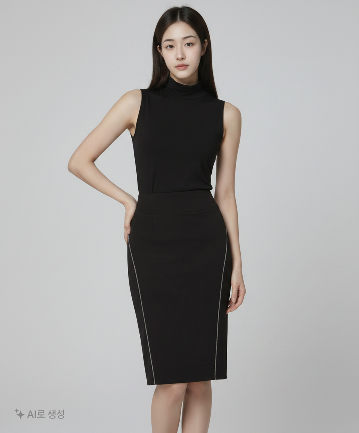 웰빙익스프레스(WELLBEING EXPRESS) Embroidered Long Skirt Black S