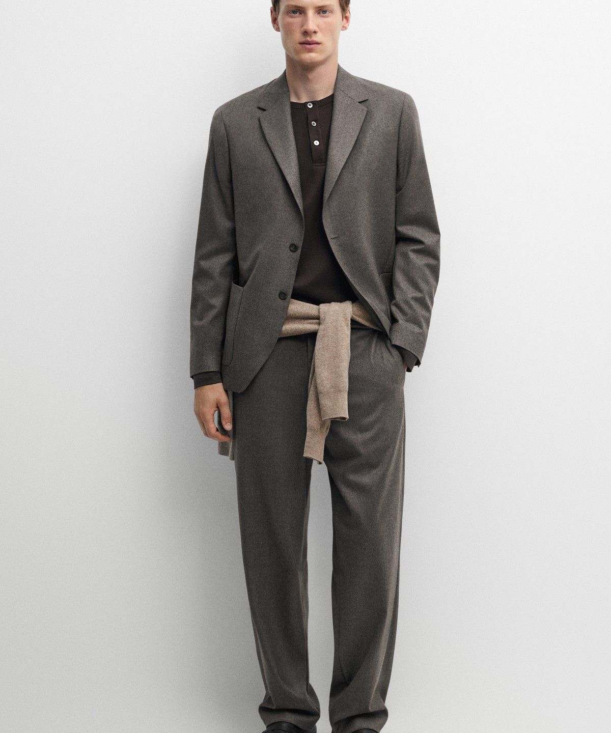 마시모두띠(MASSIMO DUTTI) 100% 울 수트 팬츠