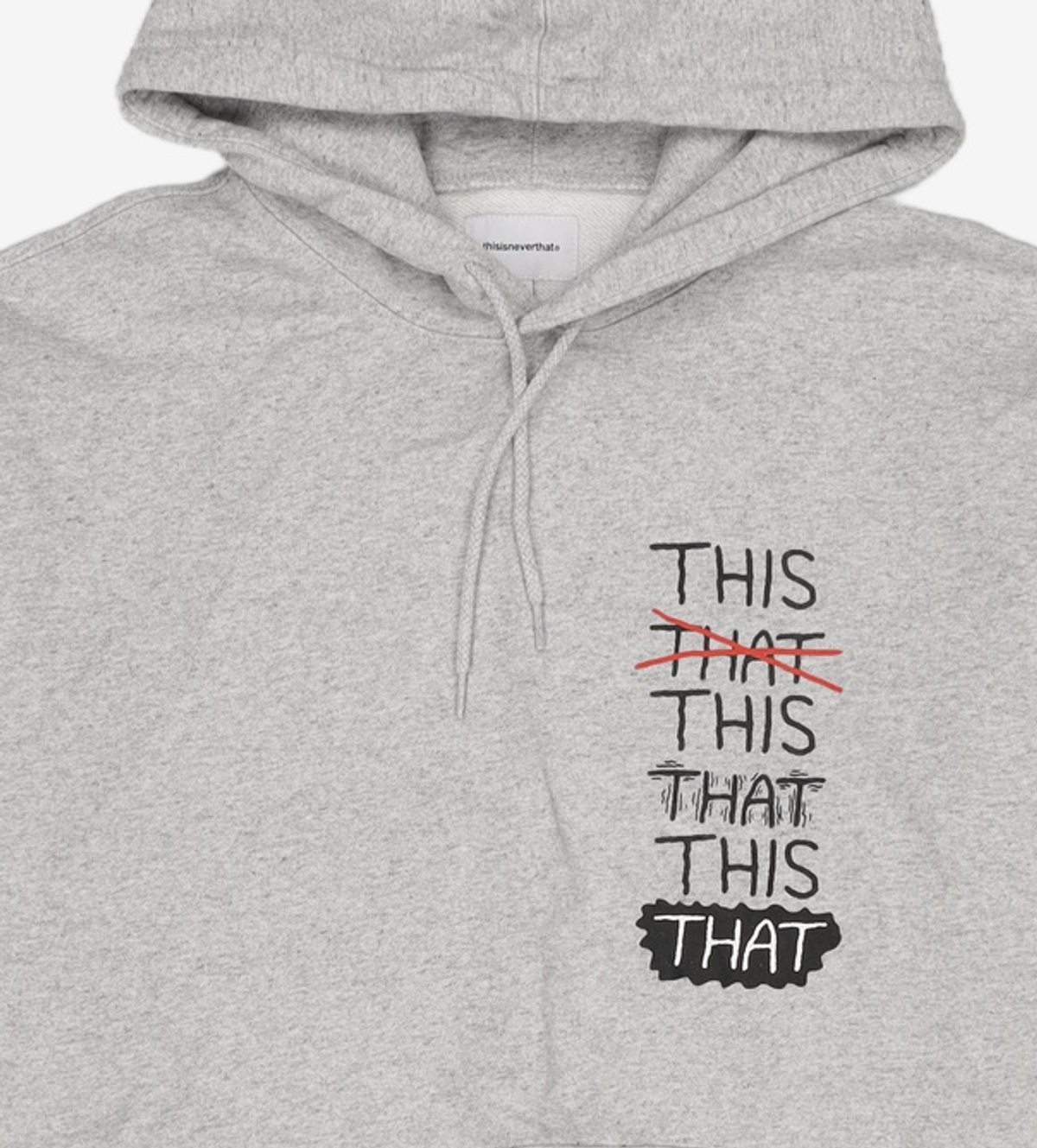 디스이즈네버댓(THISISNEVERTHAT) THISTHAT Skate Hoodie Heather Grey L