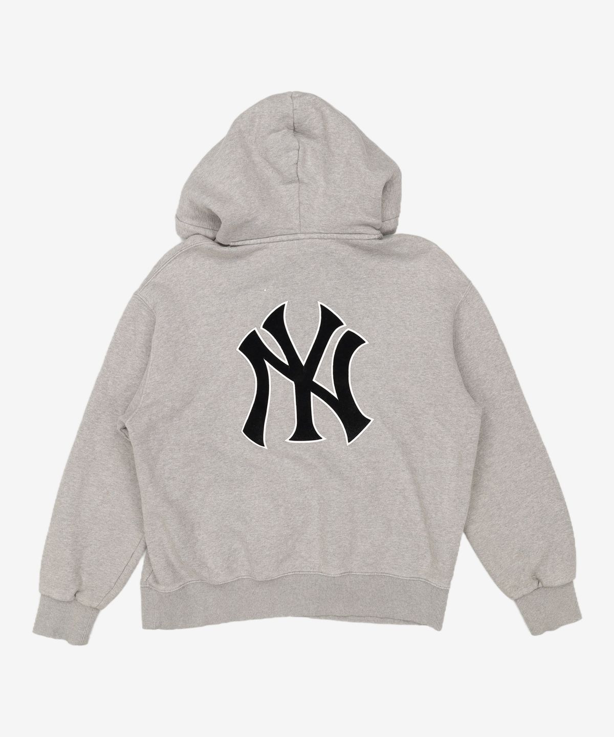 엠엘비(MLB) 베이직 백 빅로고 기모 메가 오버핏 후드티 NY (Melange Grey) S