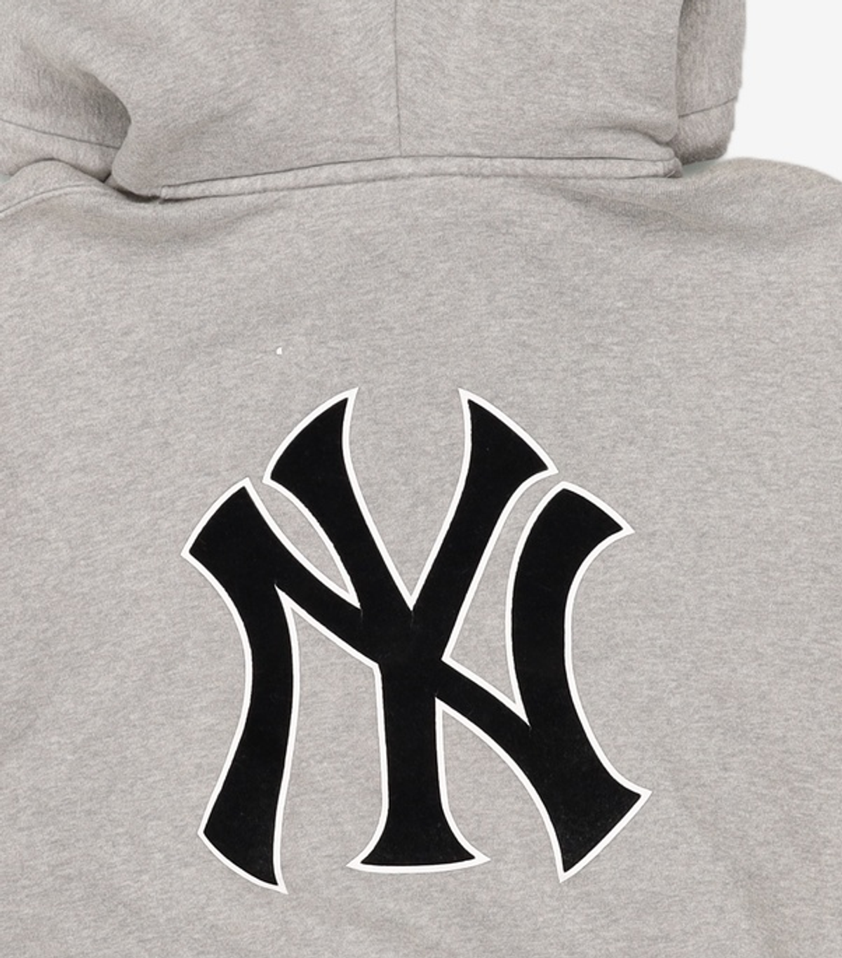 엠엘비(MLB) 베이직 백 빅로고 기모 메가 오버핏 후드티 NY (Melange Grey) S