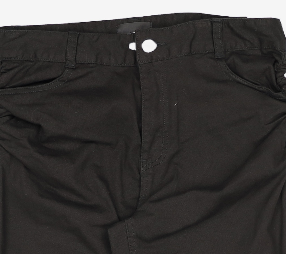 몽돌(MONGDOL) 사이드 셔링 카프리 팬츠 블랙 MDPT081BLACK L