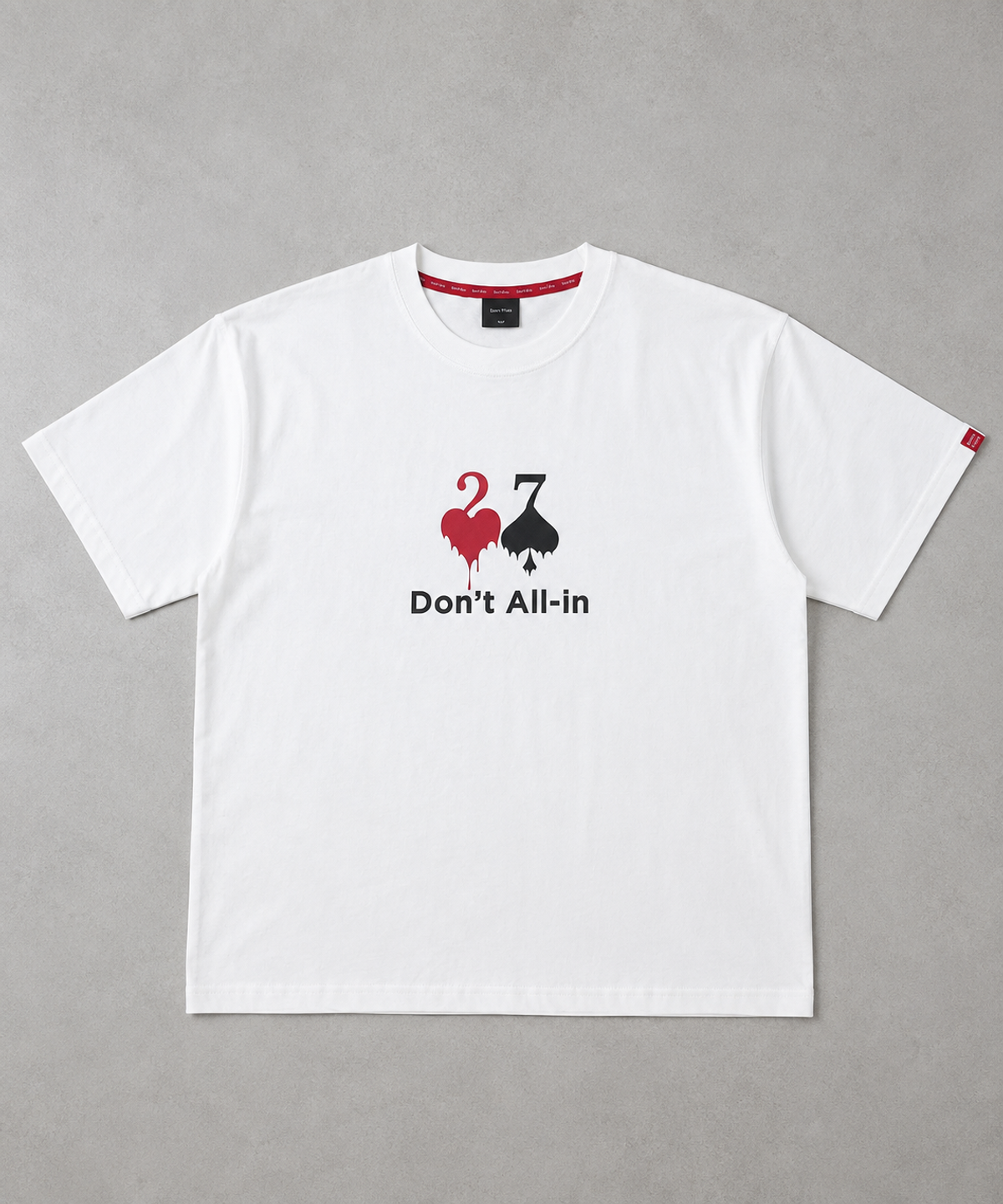 돈푸쉬(DONT PUSH) 레터링 오버핏 반팔티셔츠