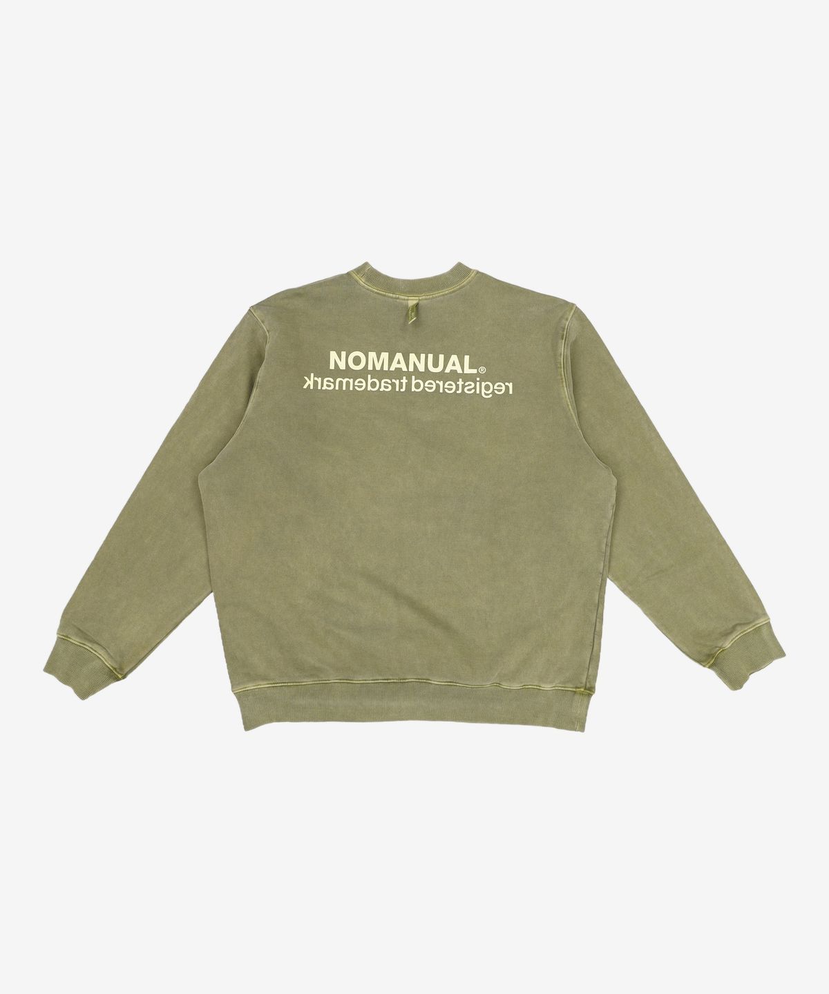 노매뉴얼(NOMANUAL) REVERSED TM LOGO SWEATSHIRT - KHAKI M