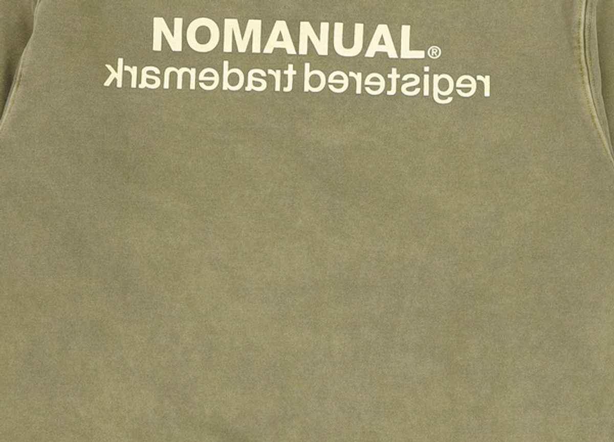 노매뉴얼(NOMANUAL) REVERSED TM LOGO SWEATSHIRT - KHAKI M