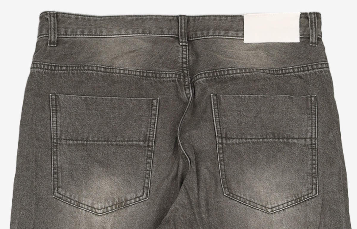 데케트(DECET) Mid Rise Wide Jeans DCPT027AshBlack 34