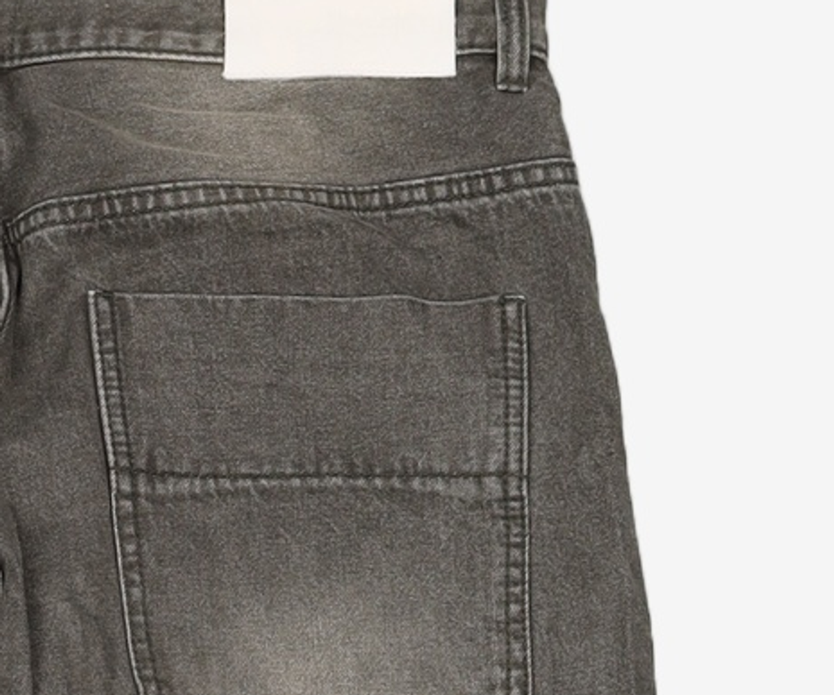 데케트(DECET) Mid Rise Wide Jeans DCPT027AshBlack 34