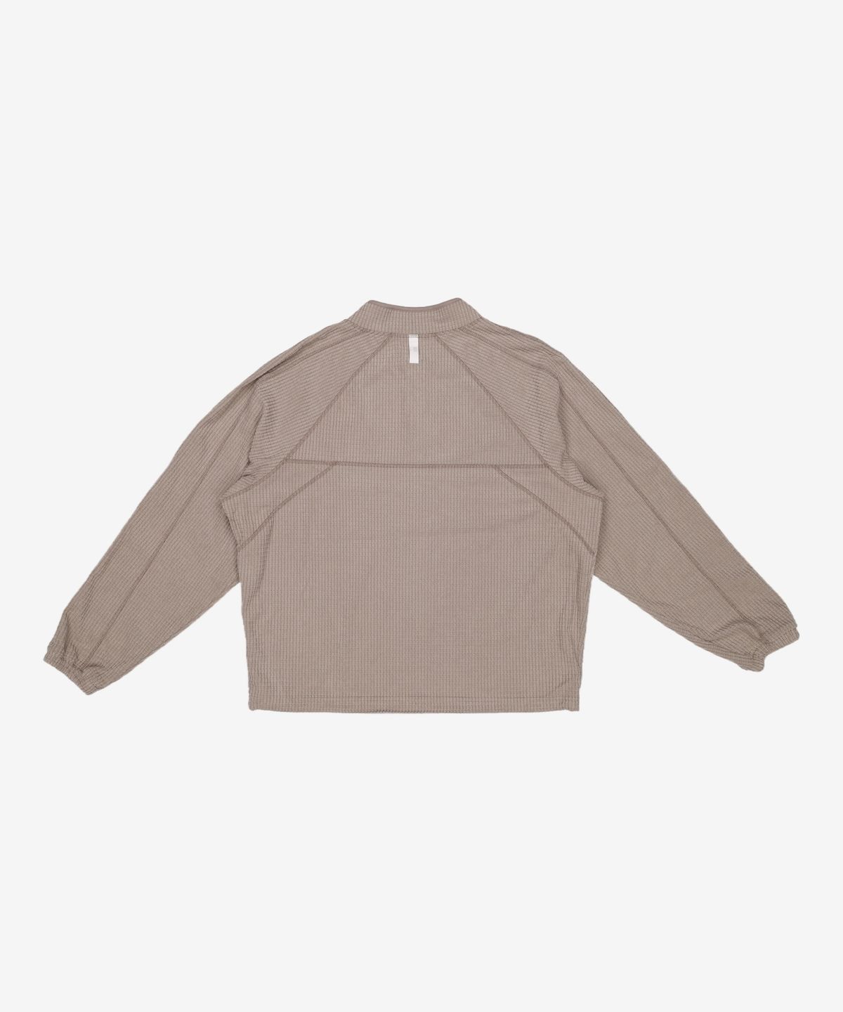 노매뉴얼(NOMANUAL) HEAVY WAFFLE HALF ZIP-UP - SAND GRAY 100