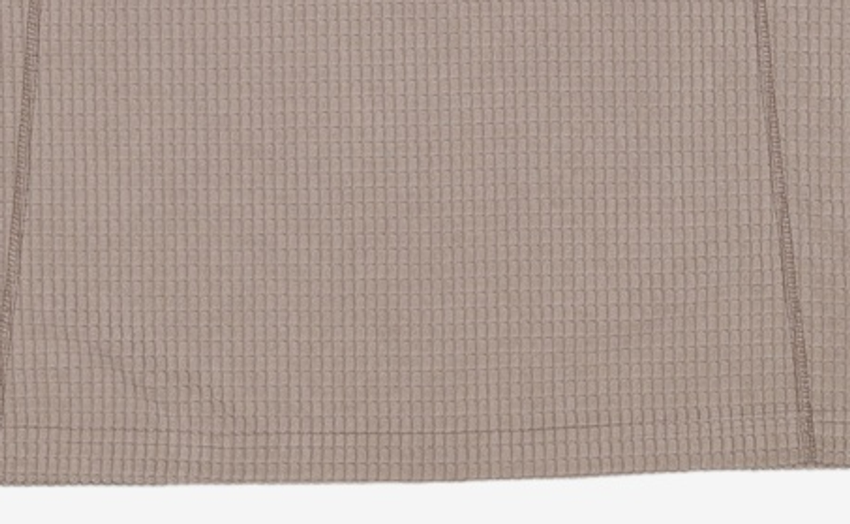 노매뉴얼(NOMANUAL) HEAVY WAFFLE HALF ZIP-UP - SAND GRAY 100