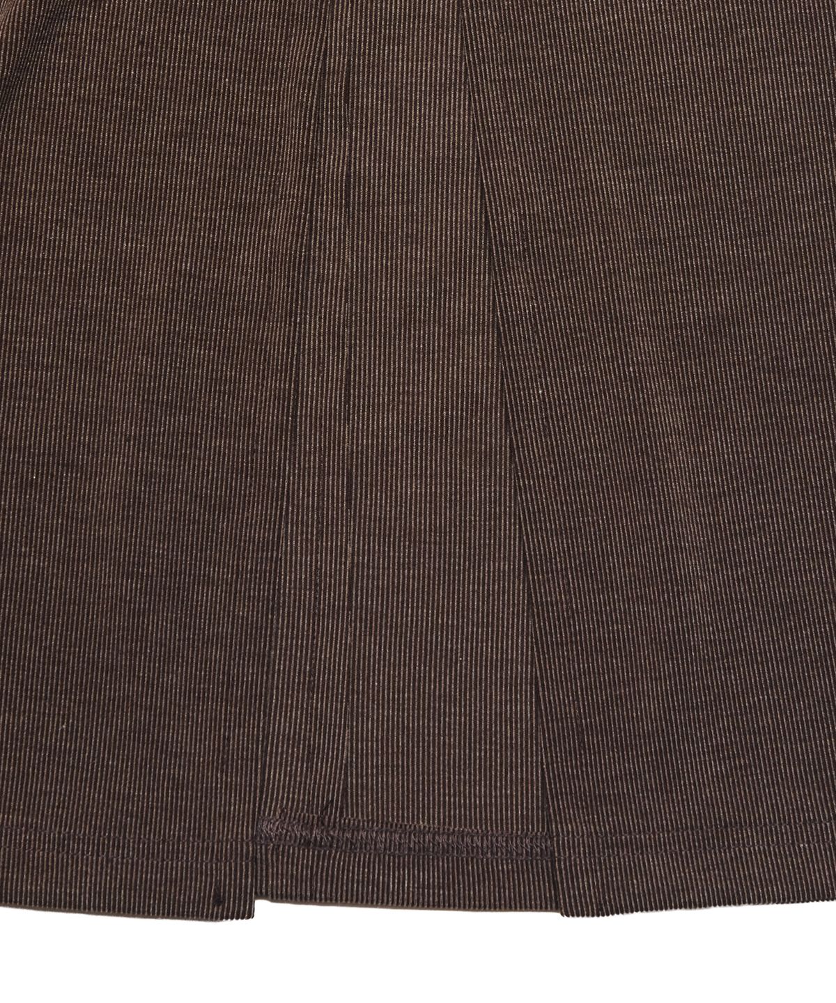 크루치(KRUCHI) RAW EDGE LONG SKIRT (BROWN) WOMENS