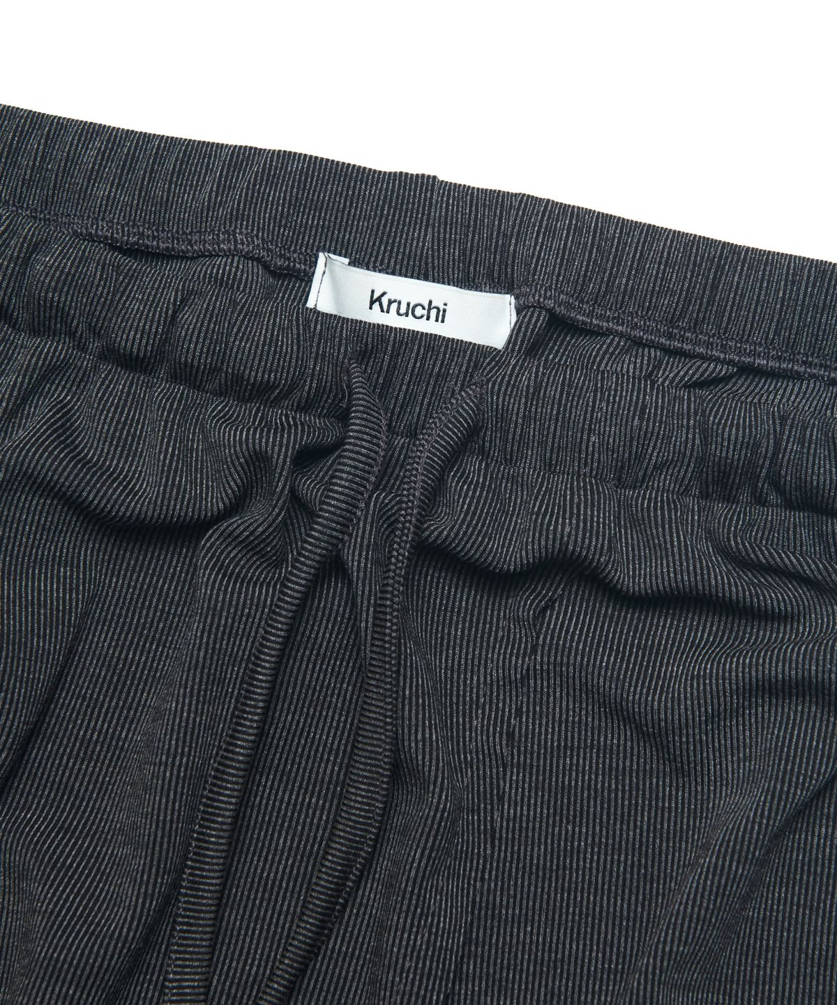 크루치(KRUCHI) RAW EDGE LONG SKIRT (BLACK) WOMENS