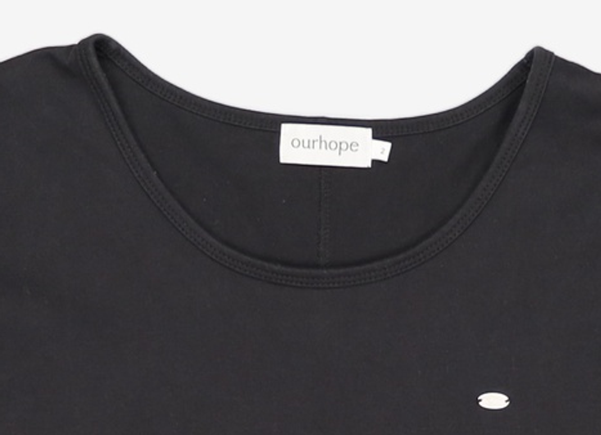 아워호프(OURHOPE) Logo Silky U-neck Sleeve T-shirt - 5color M