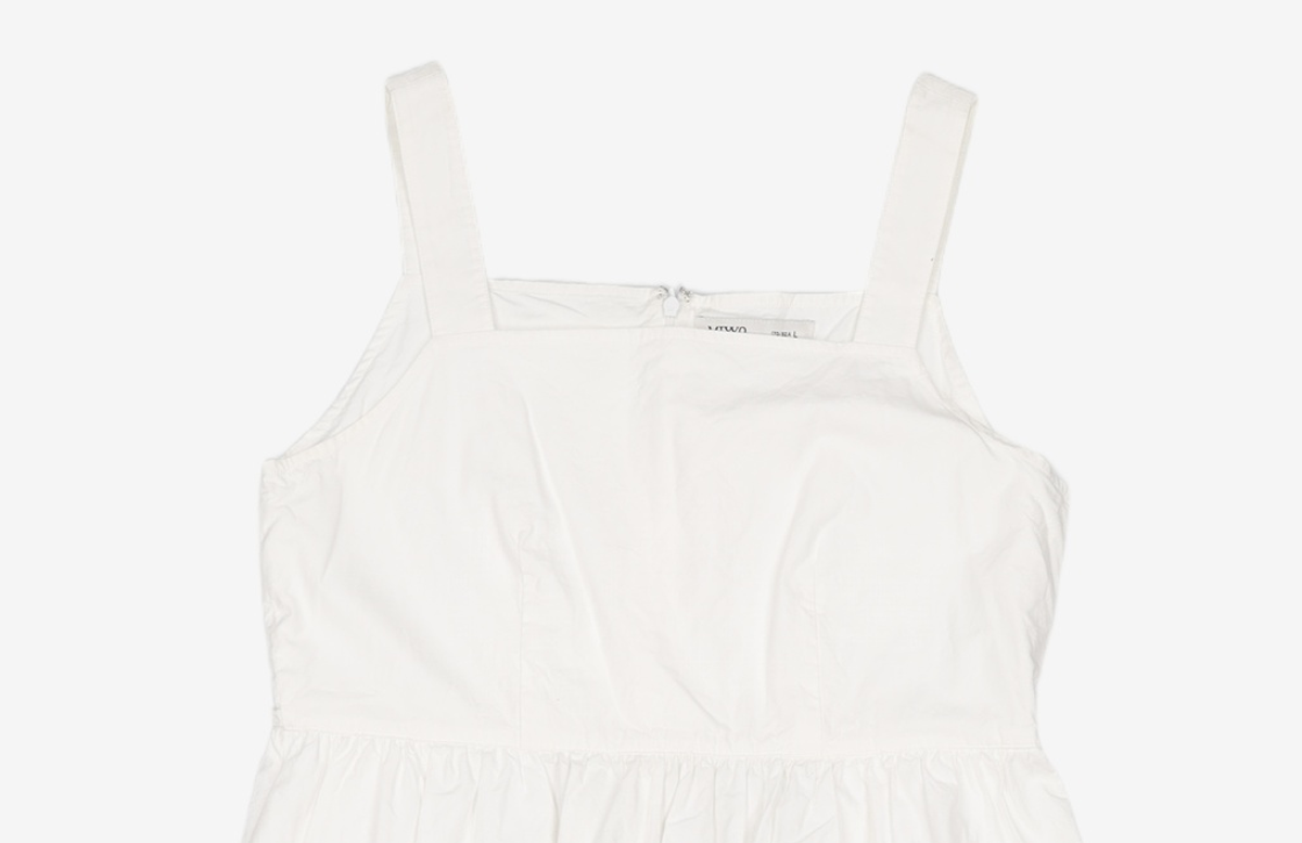 미쏘(MIXXO) 스퀘어넥 끈나시 롱 원피스 MIWOWD721G L