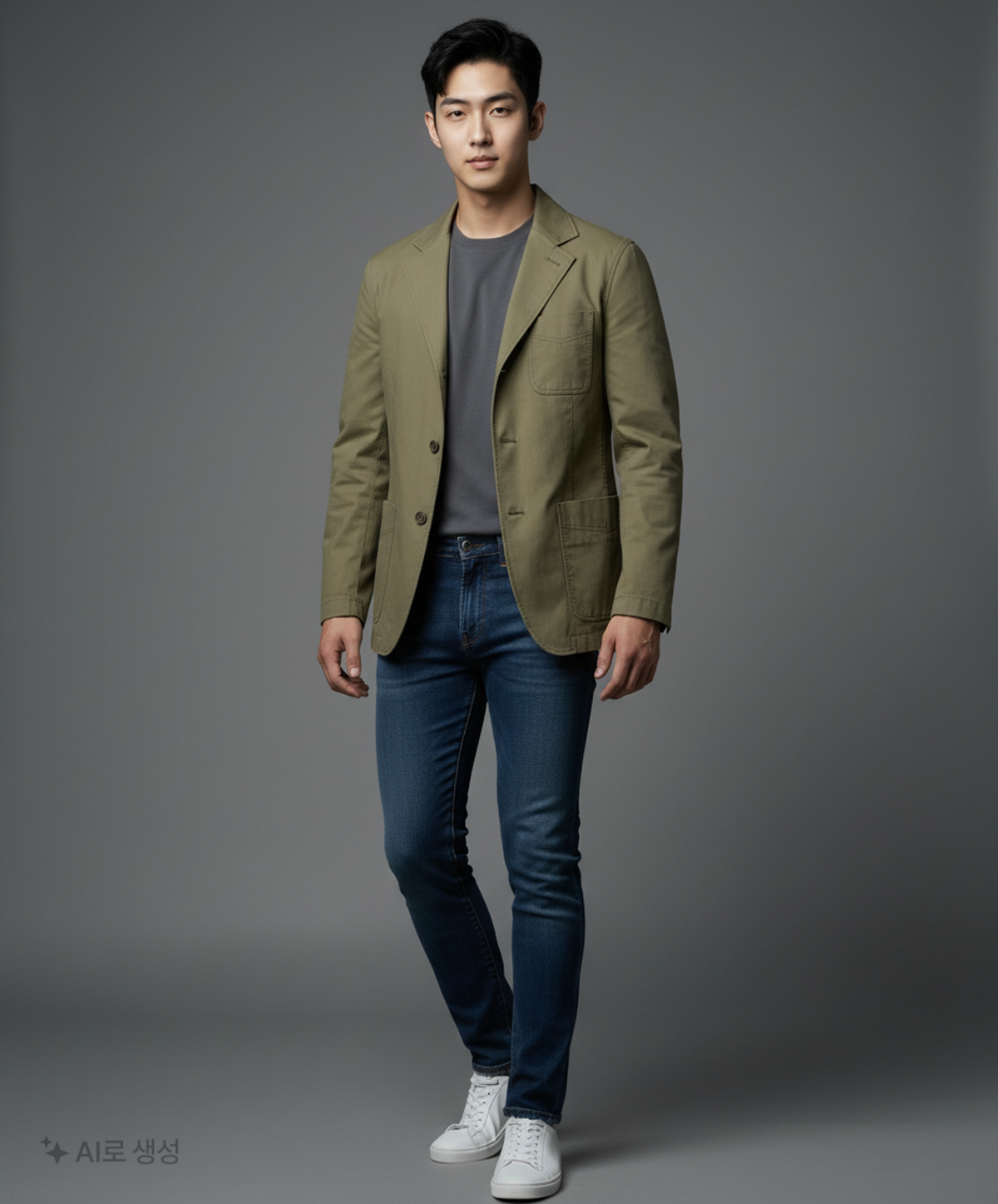 맨인정글(MEN IN JUNGLE) [MIJ] 22AB 투르노 노치드 싱글 자켓 - 카키 L
