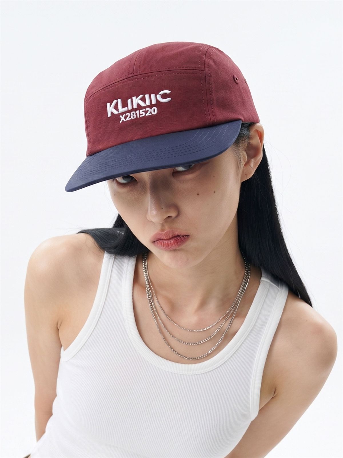 클리킥(KLIKIIC) 캠프캡 스트림 라인 네이비&레드 SSCC-NRW