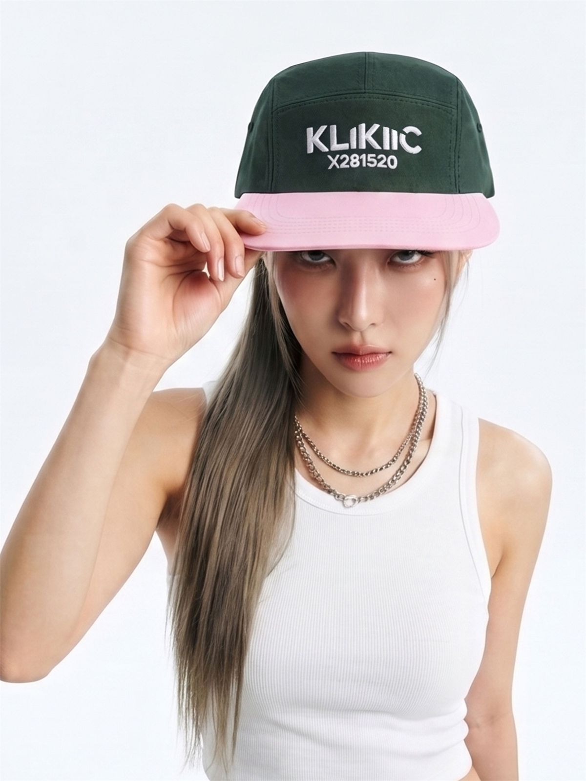 클리킥(KLIKIIC) 캠프캡 스트림 라인 핑크&그린 SSCC-PGW
