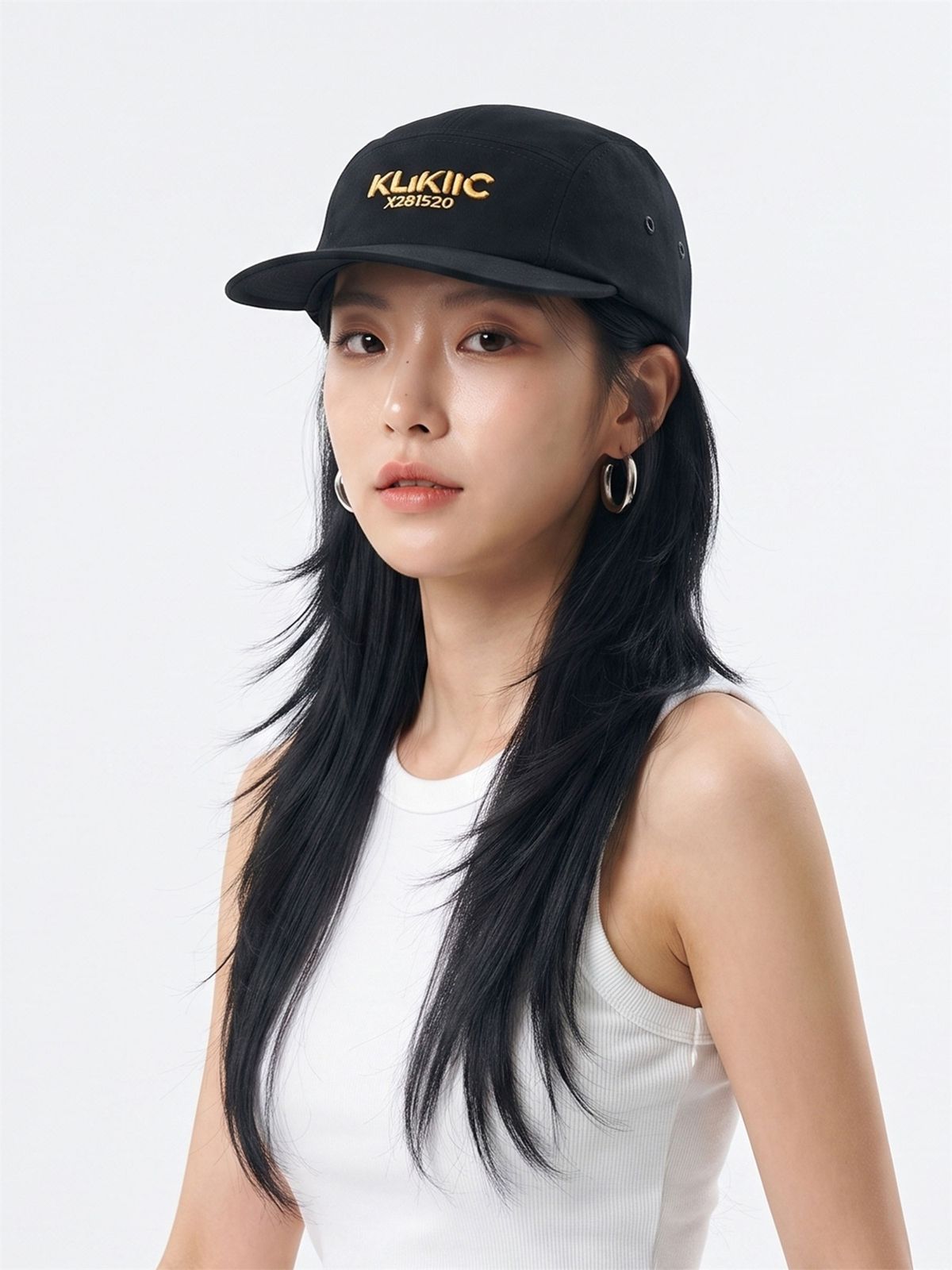 클리킥(KLIKIIC) 캠프캡 골드 라인 블랙&블랙 SSCC-BBD