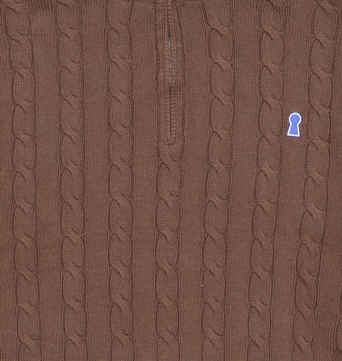 세컨모놀로그(SECONDMONO) Heavyweight Cable Half Zip Knit [BROWN]_COOSKT042BROWN L