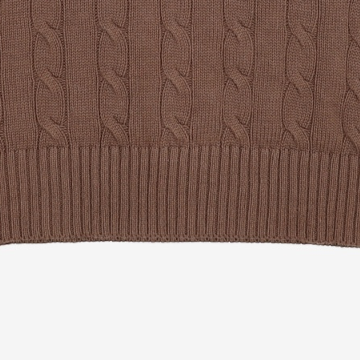 세컨모놀로그(SECONDMONO) Heavyweight Cable Half Zip Knit [BROWN]_COOSKT042BROWN L