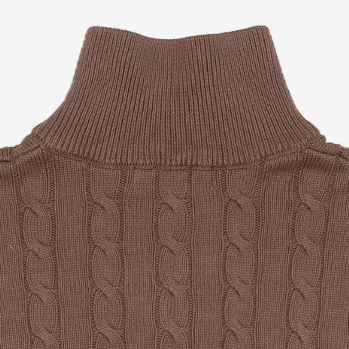 세컨모놀로그(SECONDMONO) Heavyweight Cable Half Zip Knit [BROWN]_COOSKT042BROWN L