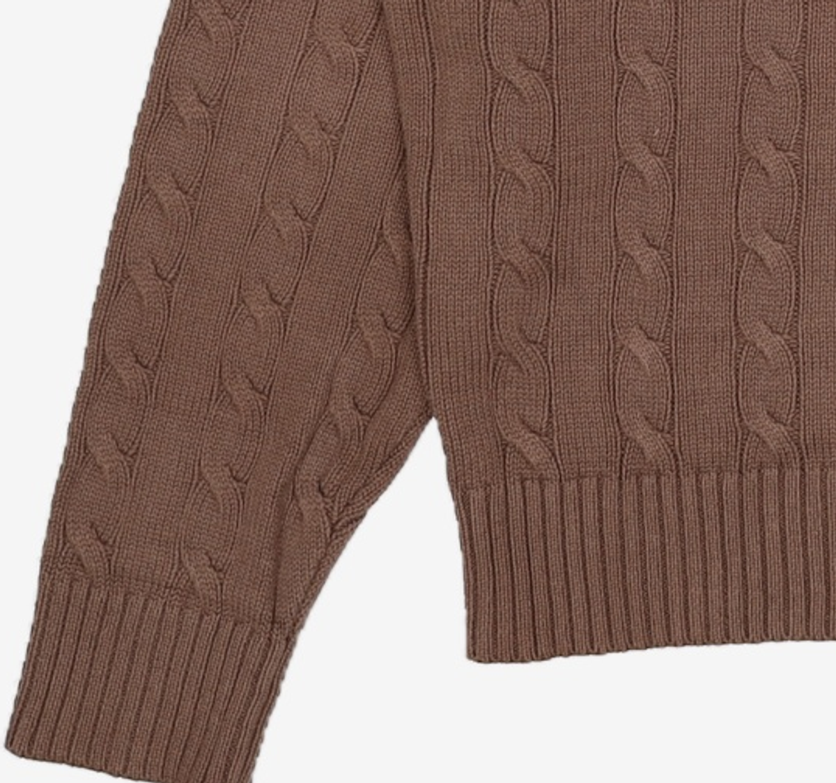 세컨모놀로그(SECONDMONO) Heavyweight Cable Half Zip Knit [BROWN]_COOSKT042BROWN L