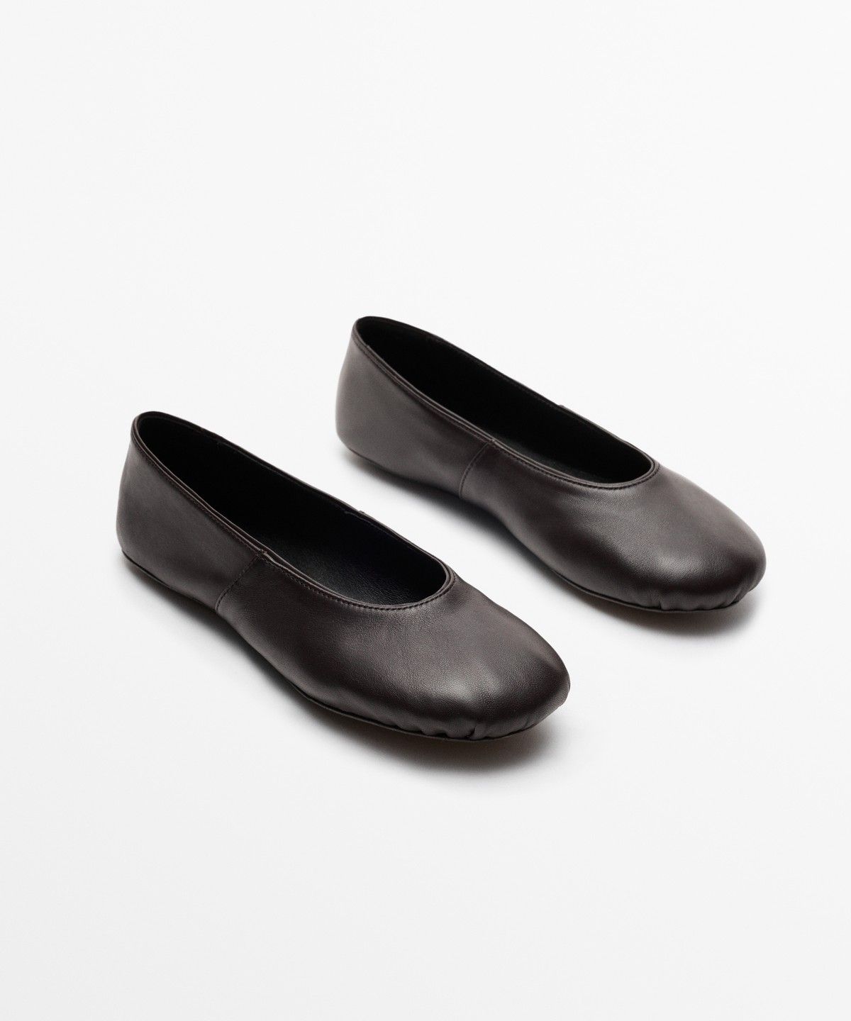 마시모두띠(MASSIMO DUTTI) 소프트 레더 발레리나 슈즈