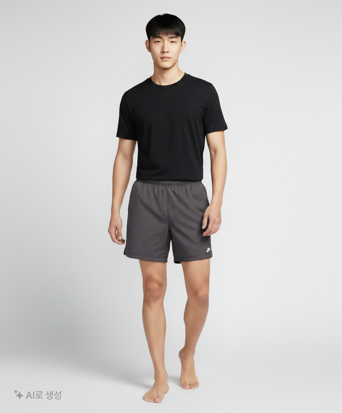 나이키(NIKE) 클럽 우븐 플로우 쇼츠 M - 블랙:화이트 / FN3308-010 L