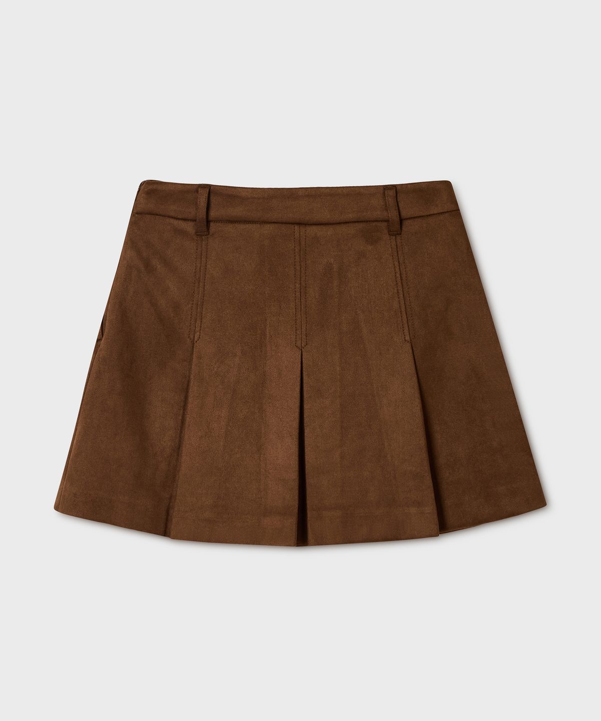 후아유(WHO.A.U) Synthetic Suede Pleats Skirt / WHWHG4942F