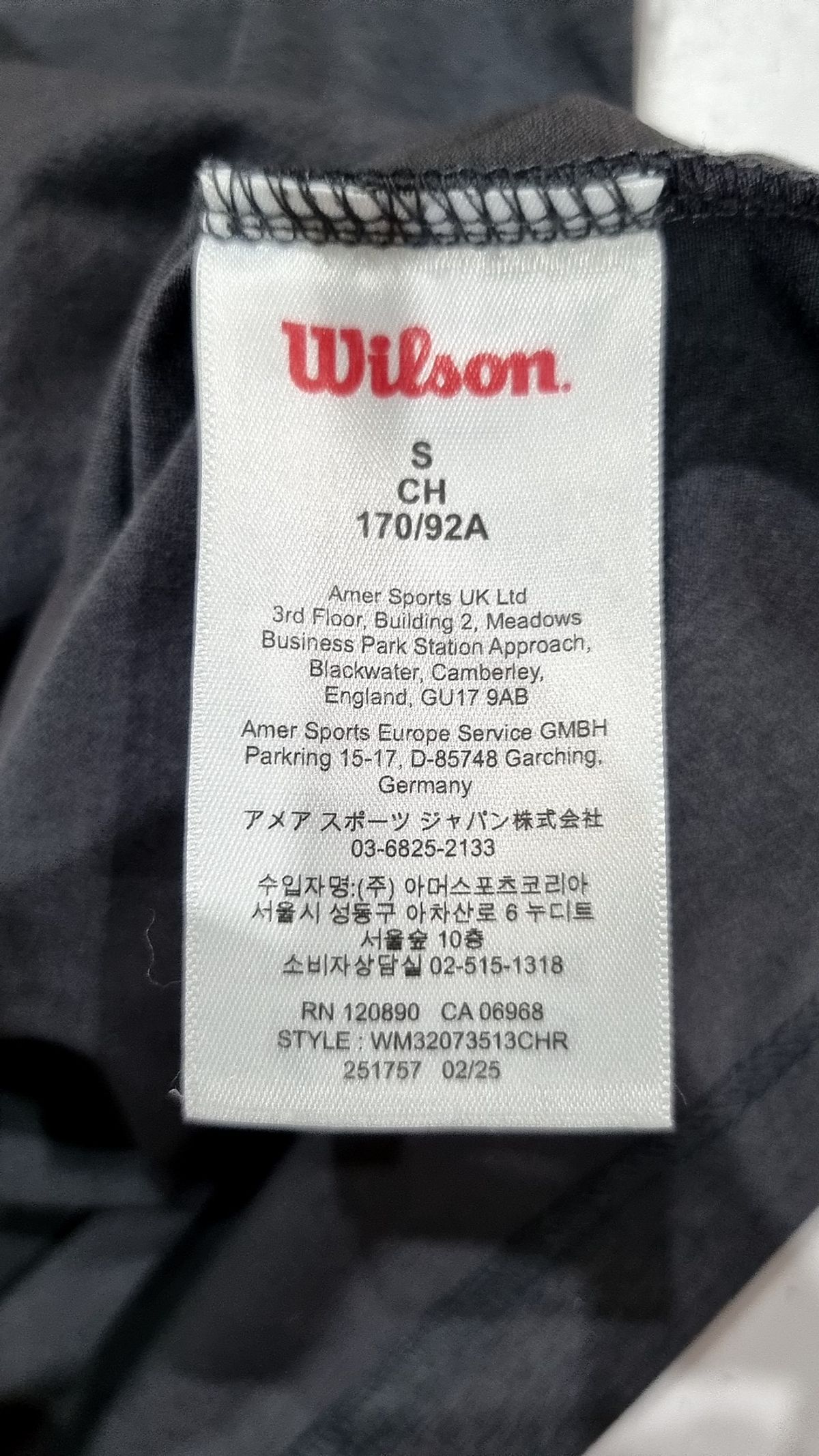 윌슨(WILSON) 퓨어드라이 스몰로고 티셔츠 UNI_WM32073513CHR S
